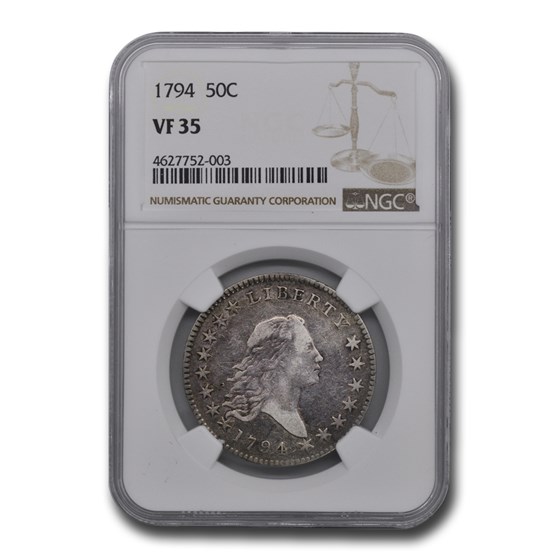 1794 Flowing Hair Half Dollar VF-35 NGC 1794 Flowing Hair Half Dollar VF-35 NGC